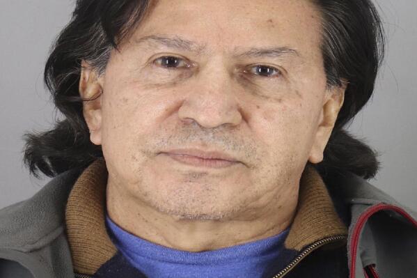 ARCHIVO - Esta foto de registro difundida el lunes 18 de marzo de 2019 por la oficina del Sheriff del Condado de San Mateo, California, muestra al expresidente peruano Alejandro Toledo. (Oficina del Sheriff del Condado de San Mateo vía AP, Archivo)