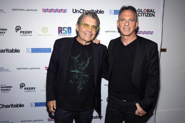 File - Director Stephen Gyllenhaal, left, and Dan Pallotta attend the premiere of 