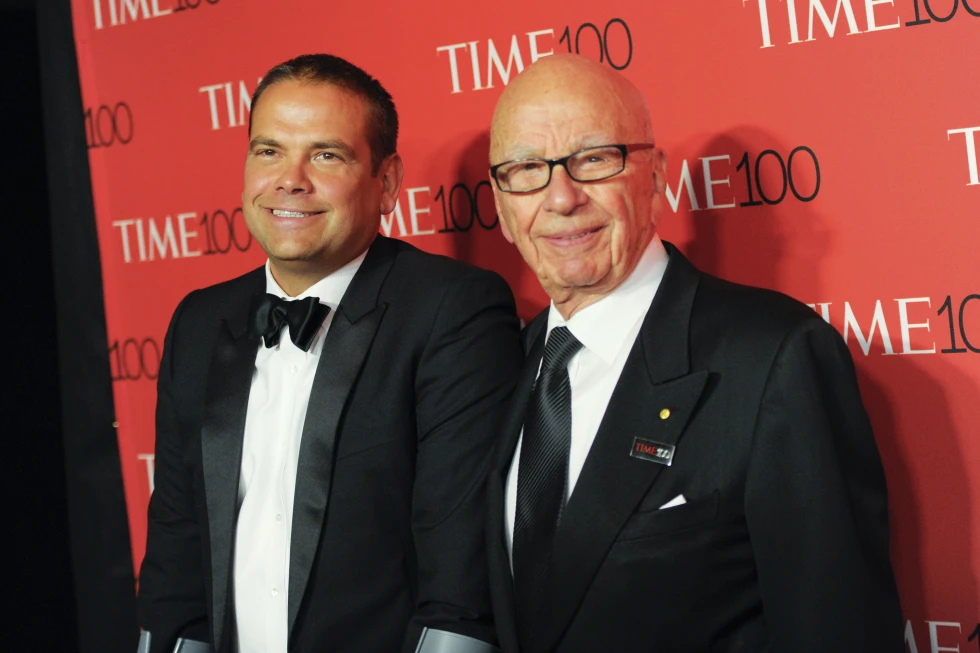 Rupert Murdoch and son