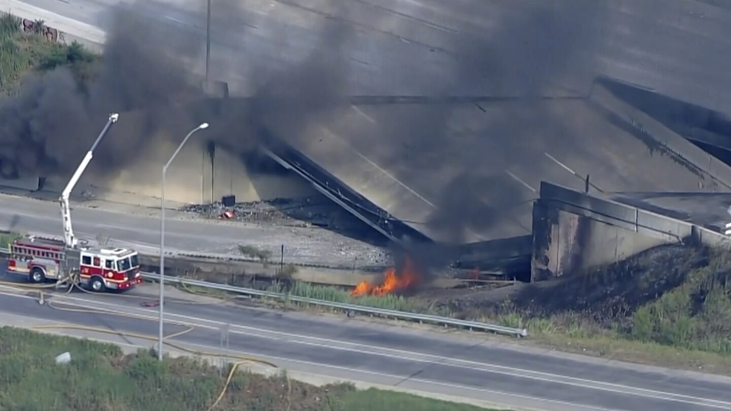 В доклада се казва, че необезопасен люк на цистерна е излял газ при катастрофа, която унищожи мост I-95 във Фили