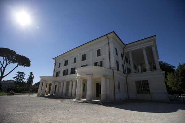 FILE - A view of Villa Torlonia taken on Oct. 25, 2014 in Rome. Italian lawmakers voted unanimously Wednesday, Oct. 18, 2023 to back a long-delayed project to build a Holocaust Museum in Rome, underlining the urgency of the undertaking following the killing of Israeli civilians by Hamas fighters in what have been deemed the deadliest attacks on Jews since the Holocaust. (AP Photo/Andrew Medichini, File)