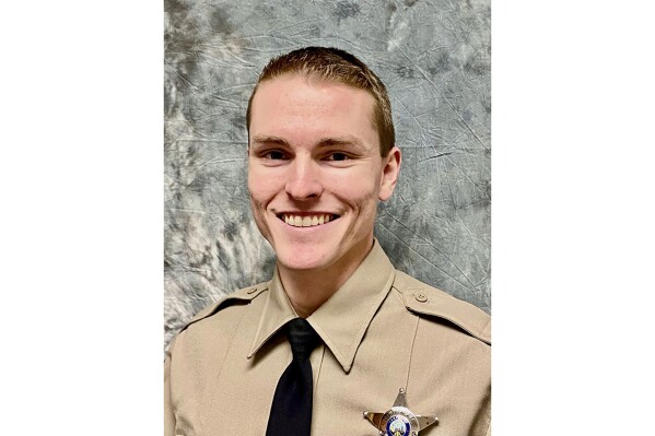 This photo provided by the Ada County, Idaho, Sheriff’s Office shows Deputy Tobin Bolter. The sheriff's deputy died after being shot by a driver during a traffic stop, and a man believed to be the shooting suspect was later fatally shot by police, authorities said Sunday, April 21, 2024. (Ada County Sheriff’s Office via AP)