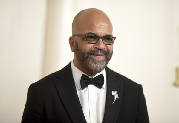 Jeffrey Wright arrives at the Oscars on Sunday, March 10, 2024, at the Dolby Theatre in Los Angeles. (Photo by Richard Shotwell/Invision/AP)
