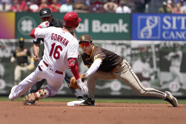 Gorman's 2-run homer, 3 hits lift Cardinals over Padres 6-3