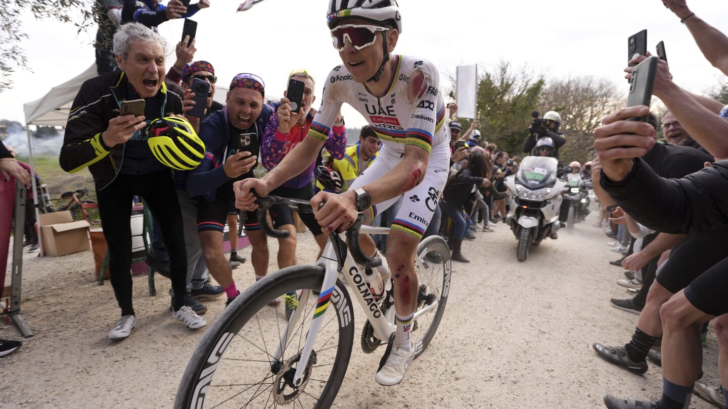 Tadej Pogačar Wins Strade Bianche Despite High-Speed Crash