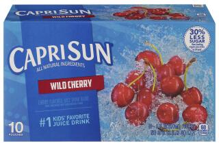 This photo provided by Kraft Heinz shows the packaging of Wild Cherry flavor Capri Sun. The company said it is recalling about 5,760 cases of Capri Sun Wild Cherry flavored juice blend. The “Best When Used By” date on the packages is June 25, 2023. (Kraft Heinz via AP)