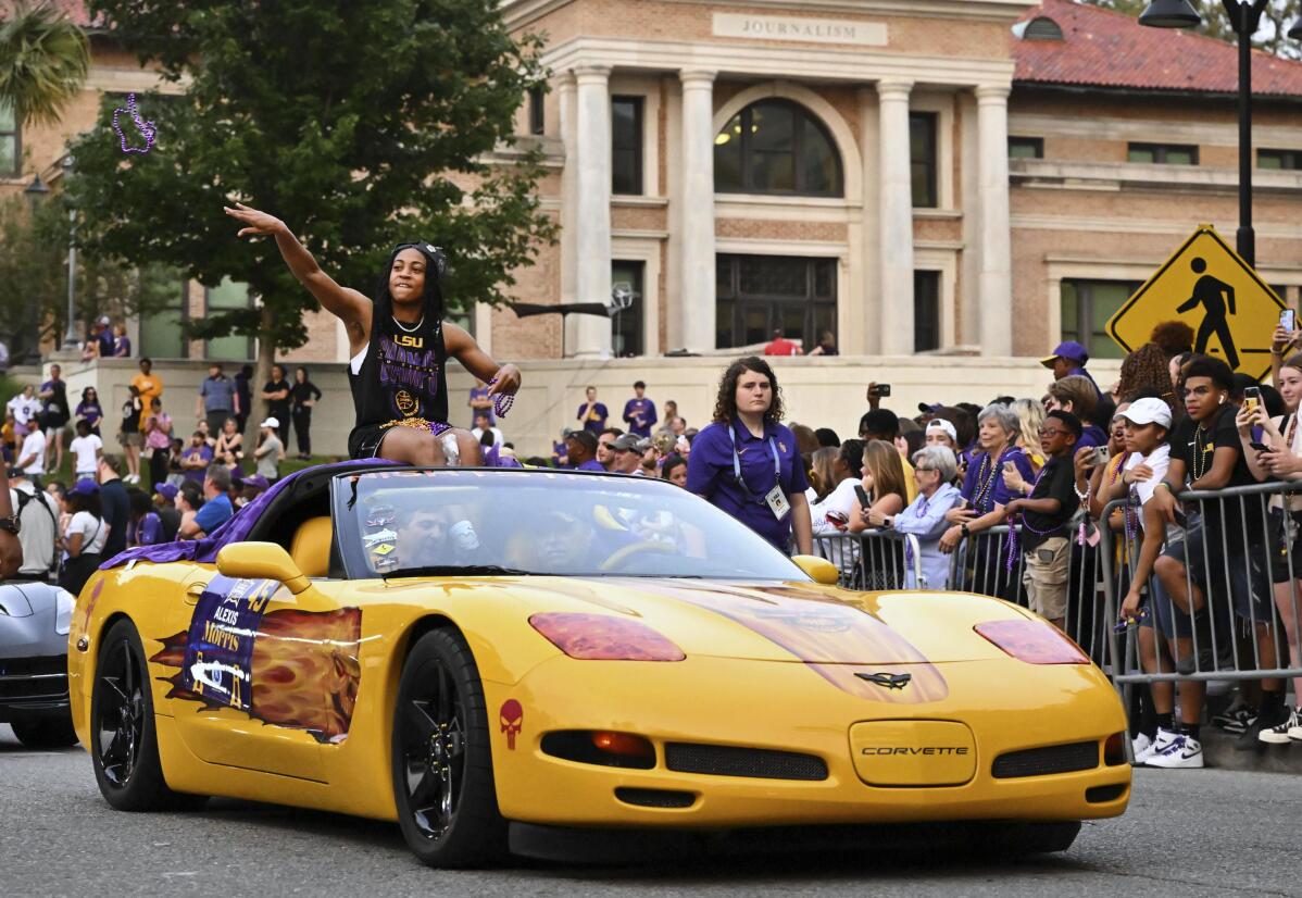 LSU's national championship women's team honored with parade AP News