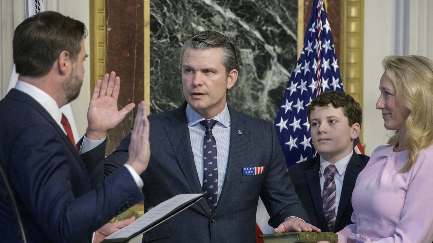 Hegseth is quickly sworn in as defense secretary after dramatic Senate vote