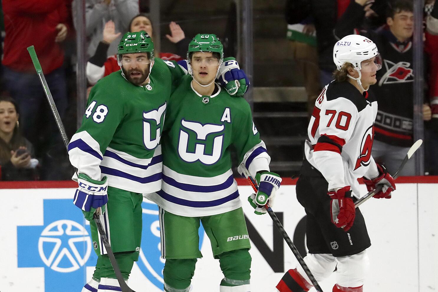 A look at Hartford Whalers history as Carolina Hurricanes are wearing  throwback jerseys