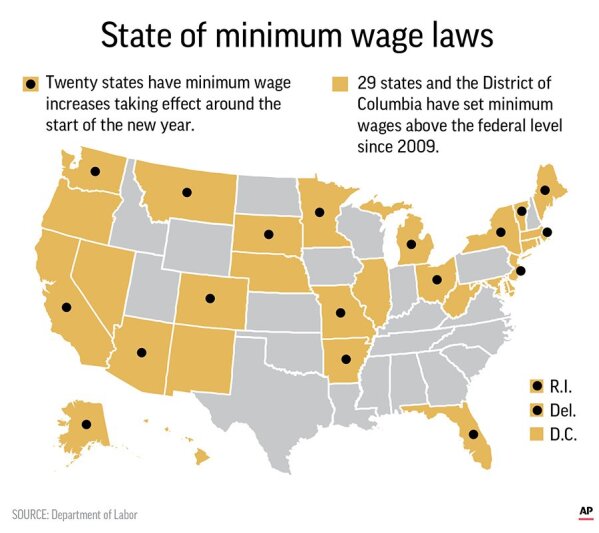 
              Millions of minimum wage workers will be getting a pay raise with the new year.
            