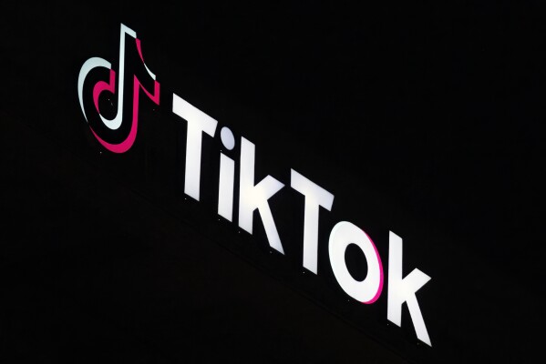 A TikTok sign is displayed on top of their building in Culver City, Calif., on Dec. 3, 2024. (AP Photo/Richard Vogel, File)