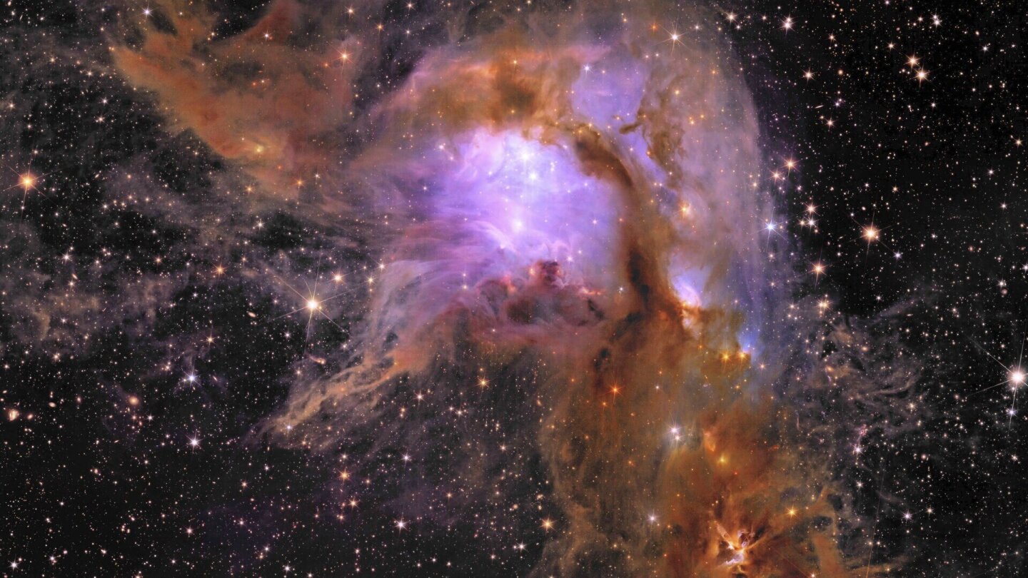 Масивна люлка от бебета звезди, разкрита в нови изображения на космически телескоп