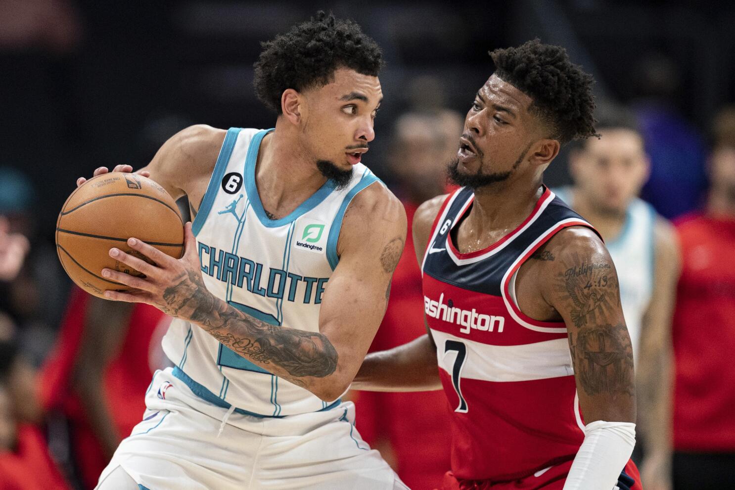 Charlotte Hornets guard LiAngelo Ball (18) plays against the