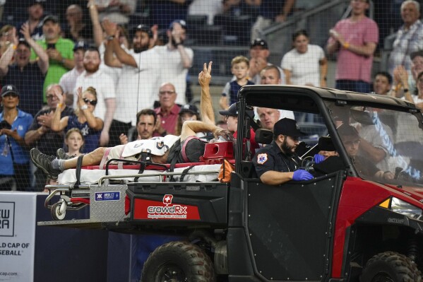 Cameraman at Yankee Stadium injured by wild throw from Orioles shortstop  Gunnar Henderson – Queen City News