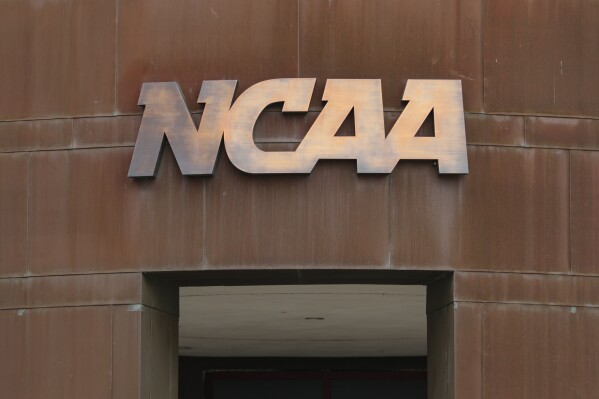 The nation office of the NCAA is shown in Indianapolis on March 12, 2020. (AP Photo/Michael Conroy, File)