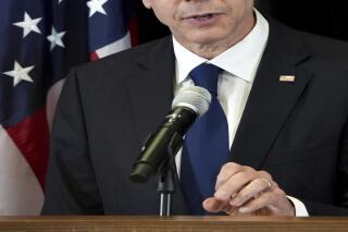 FILE - US Secretary of State Anthony Blinken addresses the media during a press conference in Berlin, Germany, Friday, June 24, 2022. Blinken will hold talks with his Chinese counterpart this week in Indonesia at a meeting of foreign ministers from the Group of 20 bloc of nations, the State Department said Tuesday, July 5. (AP Photo/Michael Sohn, File)
