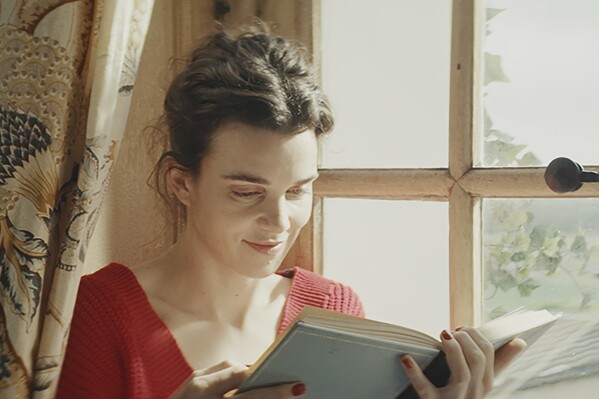 This image shows Camille Rutherford in a still from the film "Jane Austen Wrecked My Life." (Sony Pictures Classics via AP)