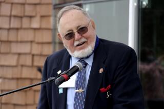 FILE - In this Aug. 26, 2020, file photo, U.S. Rep. Don Young, an Alaska Republican, speaks during a ceremony in Anchorage, Alaska. The longest-serving Republican in the U.S. House is appearing in a new round of ads urging Alaskans to get vaccinated against COVID-19. Ads featuring Young are being paid for by the Conquer COVID Coalition, Young spokesperson Zack Brown said by email Monday, Oct. 18, 2021. (AP Photo/Mark Thiessen, File)