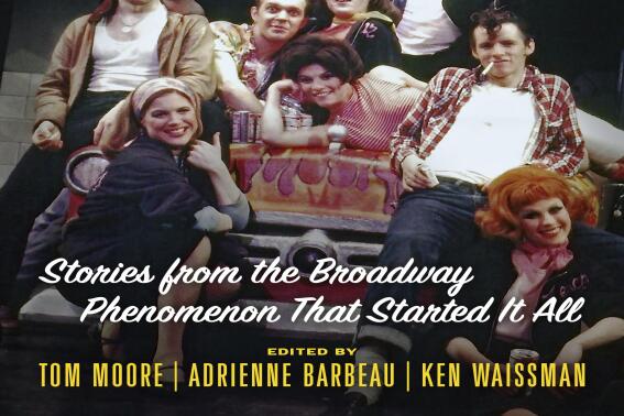 This image released by the Chicago Review Press shows "Grease, Tell Me More, Tell Me More: Stories from the Broadway Phenomenon That Started It All." The book culled from stories submitted by some 100 cast and crew from the 1972 musical. (Chicago Review Press via AP)