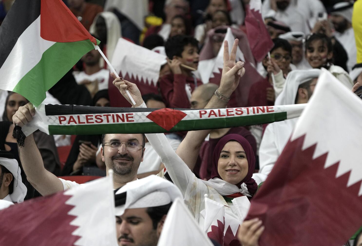 Israeli-Palestinian conflict catches up with Qatar World Cup | AP News