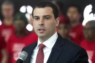 FILE - Milwaukee Bucks senior vice president and Democratic candidate for U.S. Senate in Wisconsin, Alex Lasry speaks Wednesday, Jan, 29, 2020 at Fiserv Forum in Milwaukee. Lasry on Wednesday, Feb. 2, 2022, put forward an economic plan that calls for raising the minimum wage, encouraging unionization, making tuition free for the first two years of public community college or technical school, and increasing apprenticeships. (Mark Hoffman/Milwaukee Journal-Sentinel via AP File)