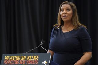 New York Attorney General Letitia James speaks during a ceremony where Gov. Kathy Hochul signed a package of bills to strengthen gun laws, June 6, 2022, in New York. James filed a lawsuit Thursday, May 11, 2023 against a gun accessory manufacturer for selling an easily removable magazine lock that can convert a legal weapon into an illegal assault weapon capable of holding high-capacity magazines. (AP Photo/Mary Altaffer)