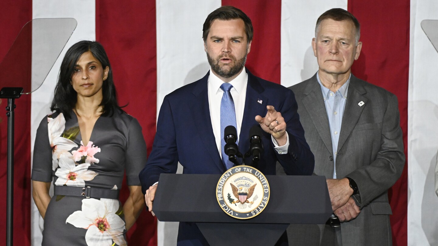 In Michigan, Vance says US manufacturing can rebound despite tariff jitters and falling markets