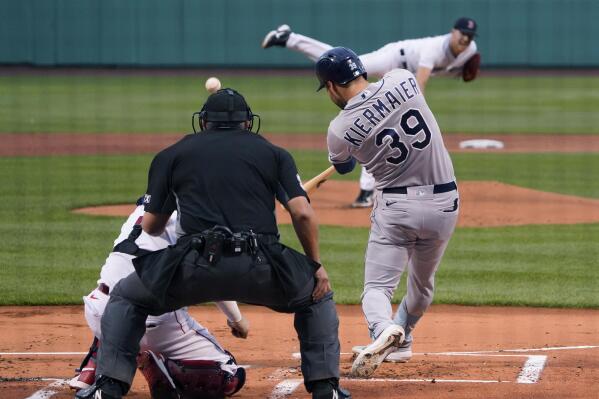 Tampa Bay Rays' Mike Zunino heads to first after being hit by a pitch  against the New York Yankees during the seventh inning of a baseball game  Sunday, May 29, 2022, in