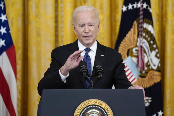 President Joe Biden speaks before signing the COVID-19 Hate Crimes Act, in the East Room of the White House, Thursday, May 20, 2021, in Washington. (AP Photo/Evan Vucci)