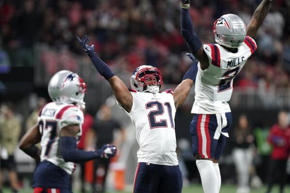 New England Patriots cornerback Jalen Mills reacts before a