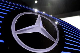 FILE - In this Feb. 2, 2017 file photo the logo of Mercedes is photographed in Stuttgart, Germany. Germany's Daimler Truck AG and Sweden's Volvo Group say they plan to jointly manufacture hydrogen fuel cells for trucks in Europe starting in 2025 and called on European Union policy makers to boost incentives for climate-neutral technologies. (AP Photo/Matthias Schrader,file)