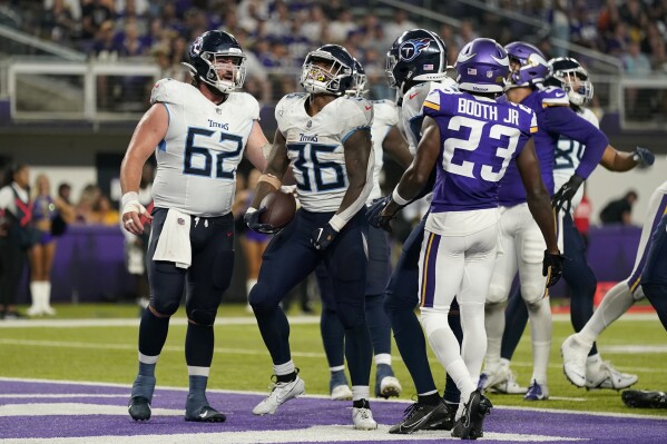 Tennessee Titans vs. Minnesota Vikings in Minneapolis in preseason game