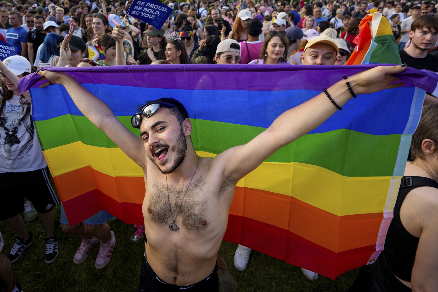 Bucharest gay pride march turns 20 as LGBTQ+ people face growing hostility in Romania
