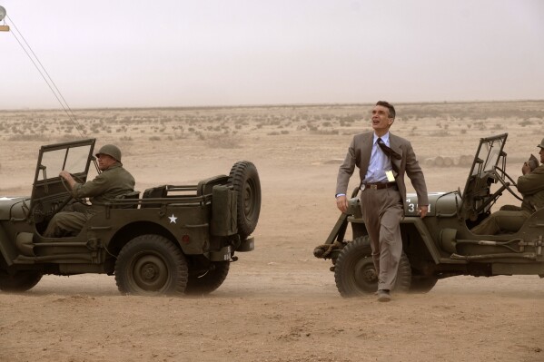 This image released by Universal Pictures shows Cillian Murphy as J. Robert Oppenheimer in a scene from 
