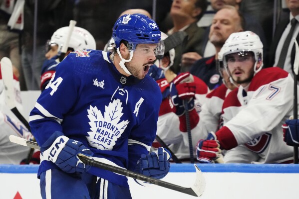 Auston Matthews has hat trick, Maple Leafs rally to beat Canadiens 6-5 in  shootout, Sports