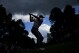 AP photographer gets in the right spot for a big swing at the Masters