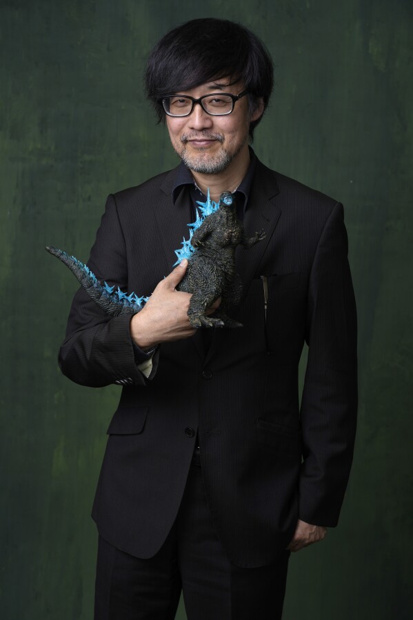 Takashi Yamazaki poses for a portrait during the 96th Academy Awards Oscar nominees luncheon on Monday, Feb. 12, 2024, at the Beverly Hilton Hotel in Beverly Hills, Calif. (AP Photo/Chris Pizzello)