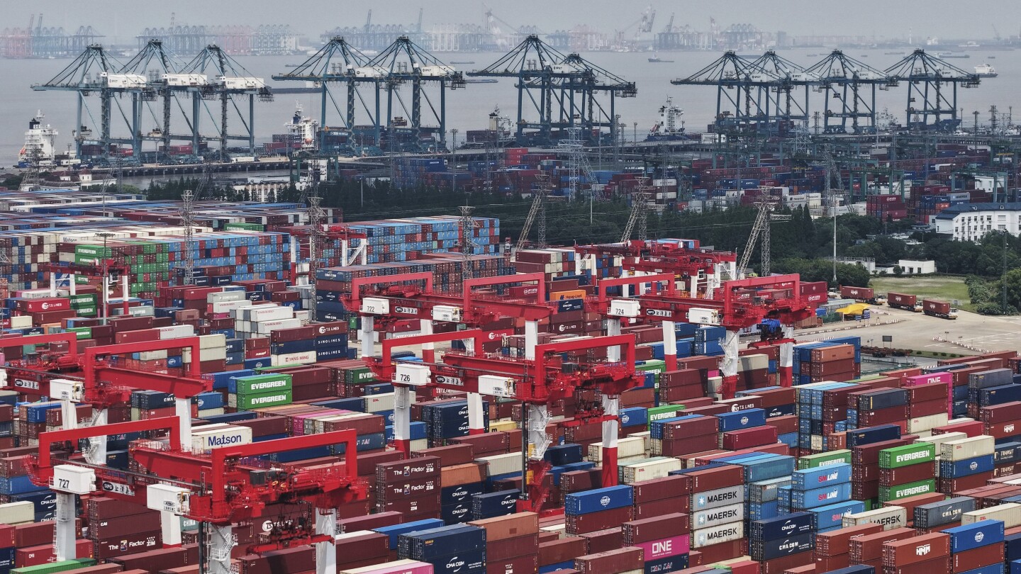 China says its exports to the US fell nearly 10% in May, as trade talks are due to start in London - AP News