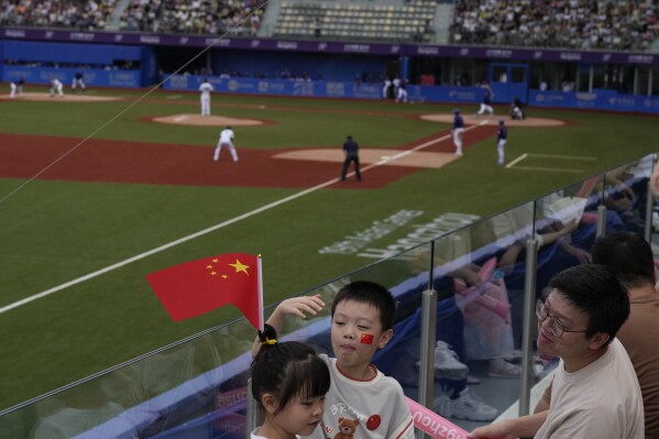 baseball sports player, asian korean man throwing and receiving