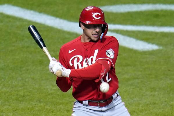 Pittsburgh Pirates' Oneil Cruz, making his Major League debut, collects  himself between pitches during a seventh inning at-bat against Cincinnati  Reds relief pitcher Luis Cessa during a baseball game in Pittsburgh,  Saturday