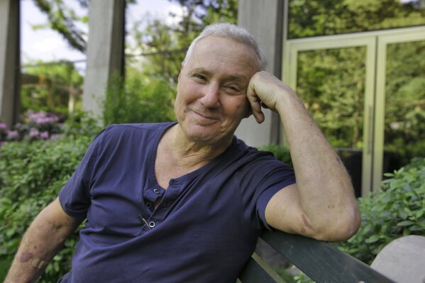 Hotelier Ian Schrager poses for a portrait in the Chrystie Park section of the PUBLIC hotel in New York on June 1. (AP Photo/Richard Drew)