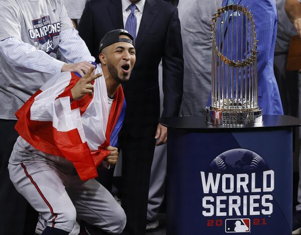 Braves Retail on X: Take a photo with the World Series Trophy