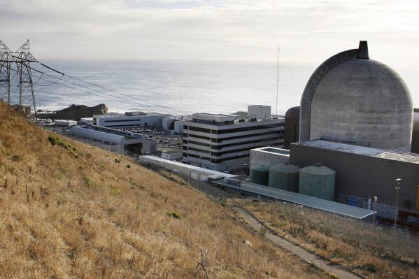 FILE - This Nov. 3, 2008 file photo, shows one of Pacific Gas and Electric's Diablo Canyon Power Plant's nuclear reactors in Avila Beach, Calif. Facing possible electricity shortages, Gov. Gavin Newsom on Friday, April 29, 2022, raised the possibility that the state's sole remaining nuclear power plant might continue operating beyond a planned closing by 2025. Newsom has no direct authority over the operating license for the nuclear power plant, but Newsom spokeswoman Erin Mellon said "The Governor is in support keeping all options on the table to ensure we have a reliable (electricity) grid.(AP Photo/Michael A. Mariant, File)