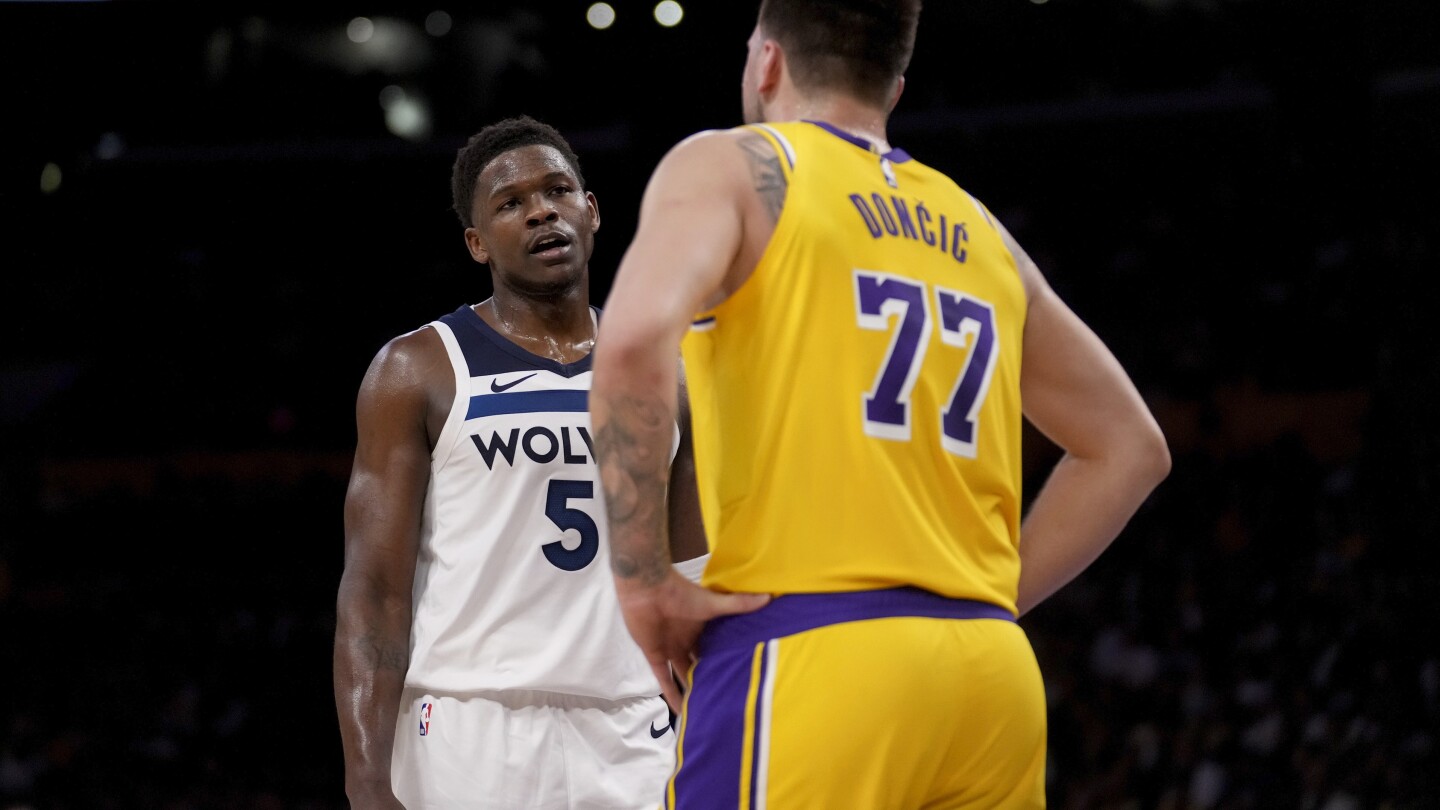 Luka scores 31, and the Lakers muscle past the Timberwolves 94-85 to even 1st-round series