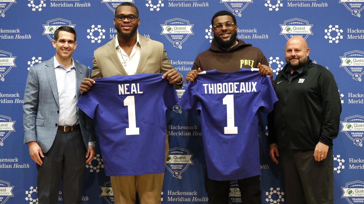 Giants Draft Kayvon Thibodeaux & Evan Neal  Highlights, Interviews &  Reactions 