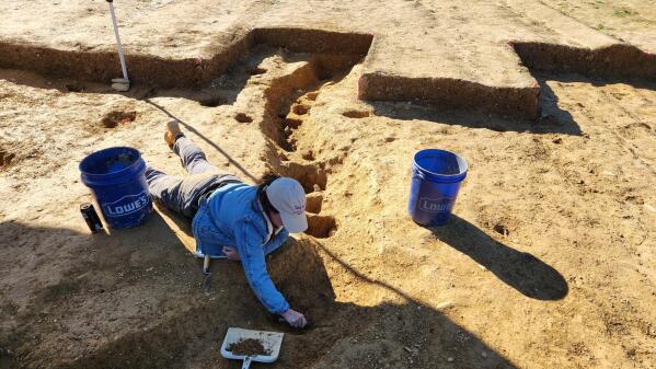 Hundreds of seats are gone and a trench has been excavated