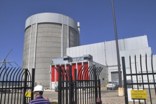 FILE- The Palisades Nuclear Generating Station in Covert, Mich., is pictured on June 24, 2010. A company seeking to repower the southwestern Michigan nuclear power plant said Tuesday, Sept. 12, 2023, that it has taken a major step forward with the signing of a power purchase agreement. (John Madill/The Herald-Palladium via AP, File)