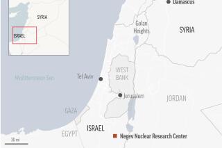 Map locates Negev Nuclear Research Center