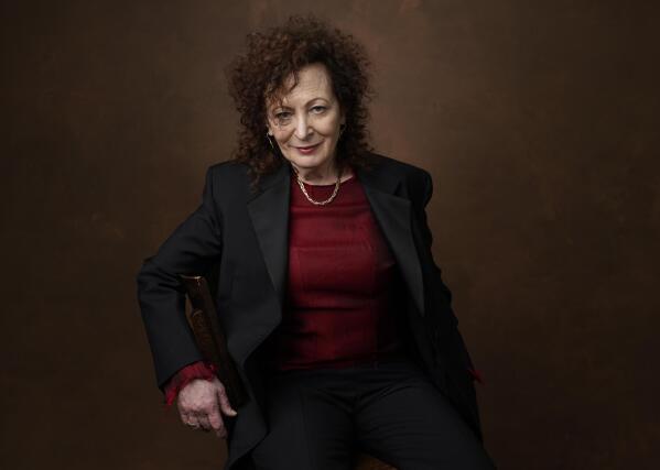 Nancy Goldin poses for a portrait at the 95th Academy Awards Nominees Luncheon on Monday, Feb. 13, 2023, at the Beverly Hilton Hotel in Beverly Hills, Calif. (AP Photo/Chris Pizzello)