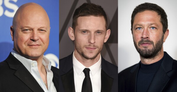 This combination of photos shows Michael Chiklis, left, Jamie Bell and Ebon Moss-Bachrach. A reboot of "The Fantastic Four" has Moss-Bachrach cast as Ben Grimm/The Thing, a role portrayed by Chiklis and Bell in previous films. (AP Photo)